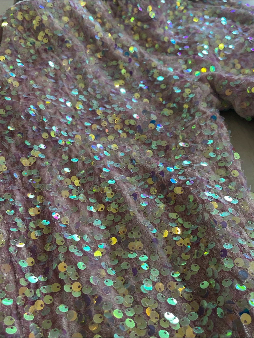 Lola and the Boys Light Pink Iridescent Sequin Joggers - Size 4 - Picture 3 of 7